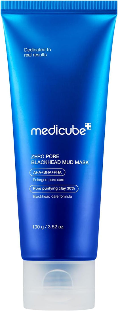 Tubo de Medicube Zero Pore Blackhead Mud Mask de 100 g visto de frente